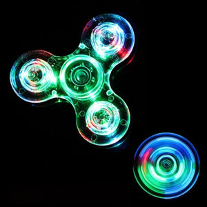 LED light Fidget Spinner Hand Top Glow in Dark Light EDC Figet Spiner Finger Stress Relief Toys
