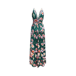Women's Sling Floral Long Dresses arrival  Boho V-Neck Sleeveless  Party Beach Maxi Casual Dress