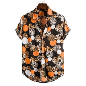 Men's shirt Camisas florales  manga larga de Otoño estampadas