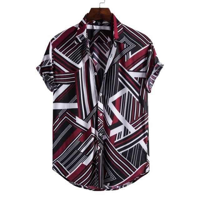 Men's shirt Camisas florales  manga larga de Otoño estampadas