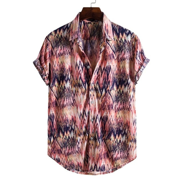 Men's shirt Camisas florales  manga larga de Otoño estampadas