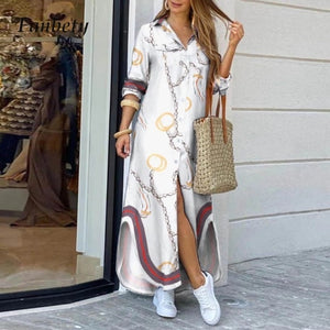 Casual Women Long Sleep Dress Party Maxi Dress