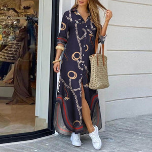 Casual Women Long Sleep Dress Party Maxi Dress