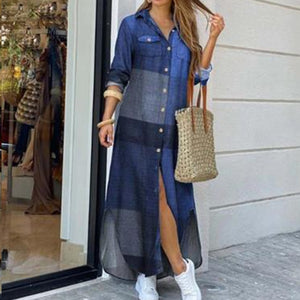 Casual Women Long Sleep Dress Party Maxi Dress
