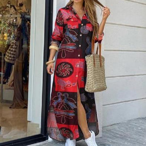 Casual Women Long Sleep Dress Party Maxi Dress
