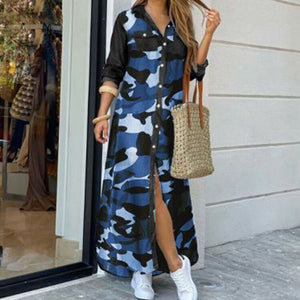 Casual Women Long Sleep Dress Party Maxi Dress