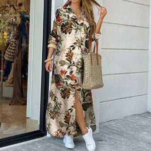 Casual Women Long Sleep Dress Party Maxi Dress