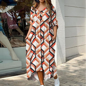 Casual Women Long Sleep Dress Party Maxi Dress