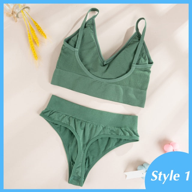 2PCS Bra Set Women Sexy Bralette Female Underwear Lingerie