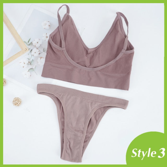 2PCS Bra Set Women Sexy Bralette Female Underwear Lingerie
