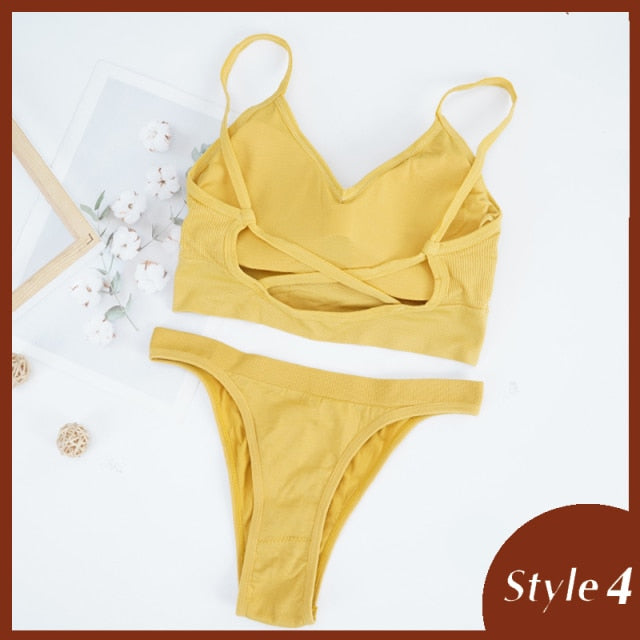 2PCS Bra Set Women Sexy Bralette Female Underwear Lingerie