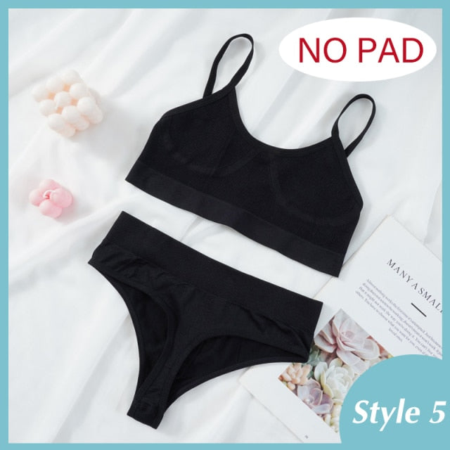 2PCS Bra Set Women Sexy Bralette Female Underwear Lingerie