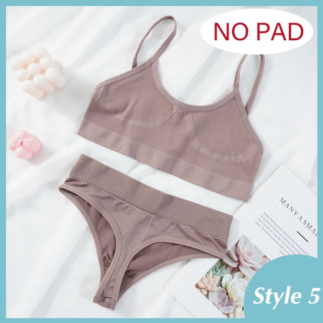 2PCS Bra Set Women Sexy Bralette Female Underwear Lingerie