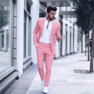 Tuxedos Slim Fit Peak Lapel Gray Men Suits(Jacket+Pants)